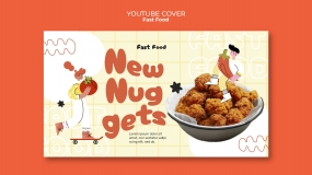 快餐美食横幅海报PS分层素材